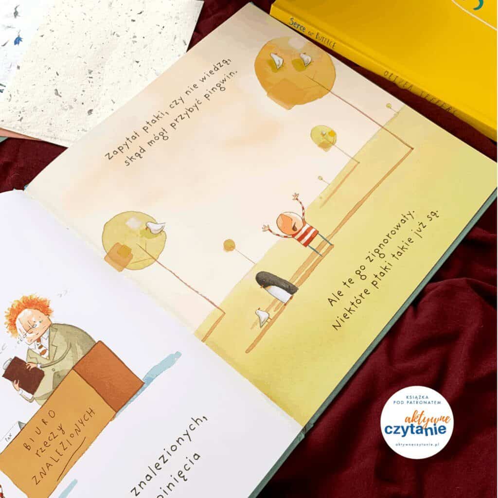 chlopiec i pingwin tekturka ksiazki dla dzieci aktywne czytanie recenzja