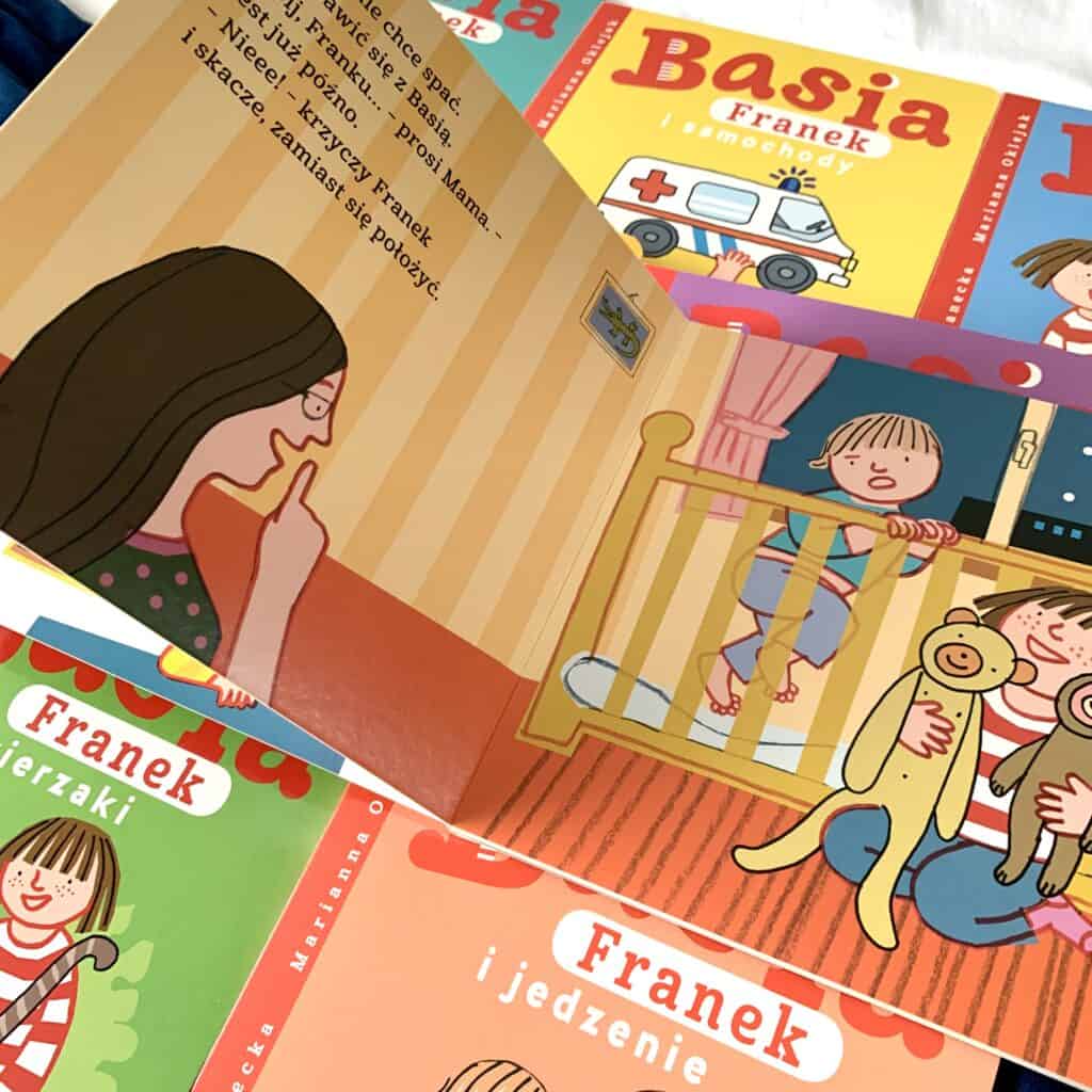 Basia franek i zasypianie kartonowe serie dla dzieci