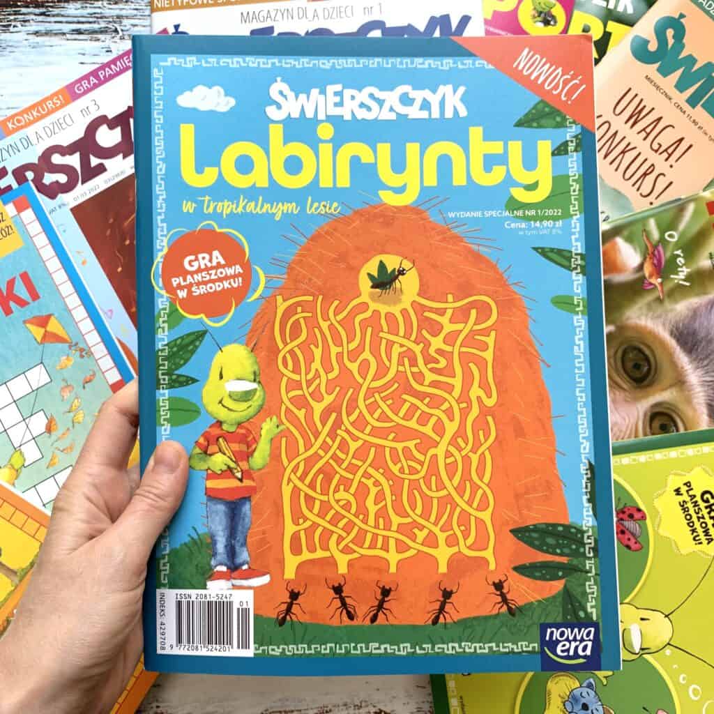 LABIRYNTY swierszczyk reporter magazyn dla dzieci przyroda aktywne czytanie ksiazki dla dzieci7