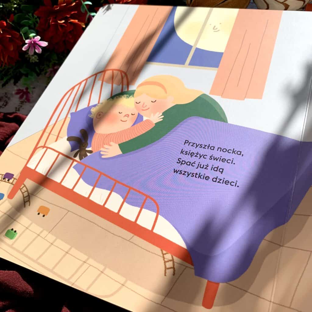 Dzień dobry maluszku przytul się maluszku recenzja kartonowe książki dla dzieci słowne mlode-9