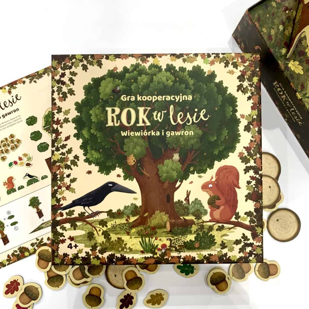 rok w lesie wiewiorka i gawron gra edukacyjna ksiazki dla dzieci