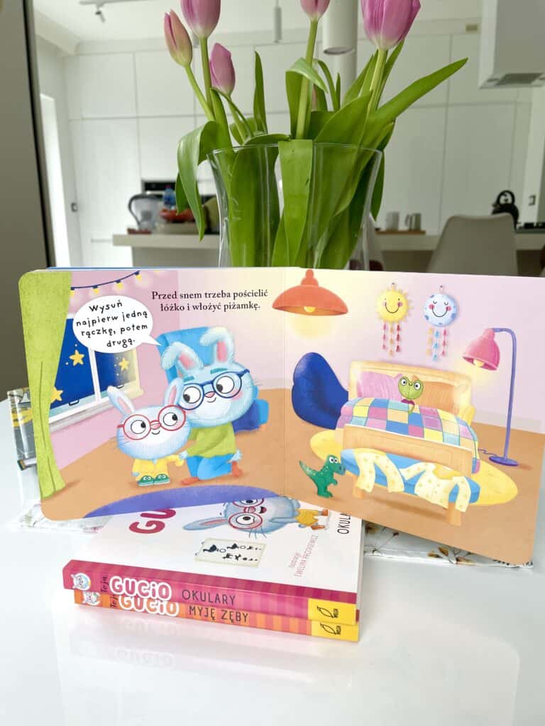 to-ja-gucio-okulary-to-ja-gucio-myje-zeby-to-ja-gucio-dobranoc-kartonowe-ksiazeczki-o-codziennosci-recenzja aktywne czytanie23