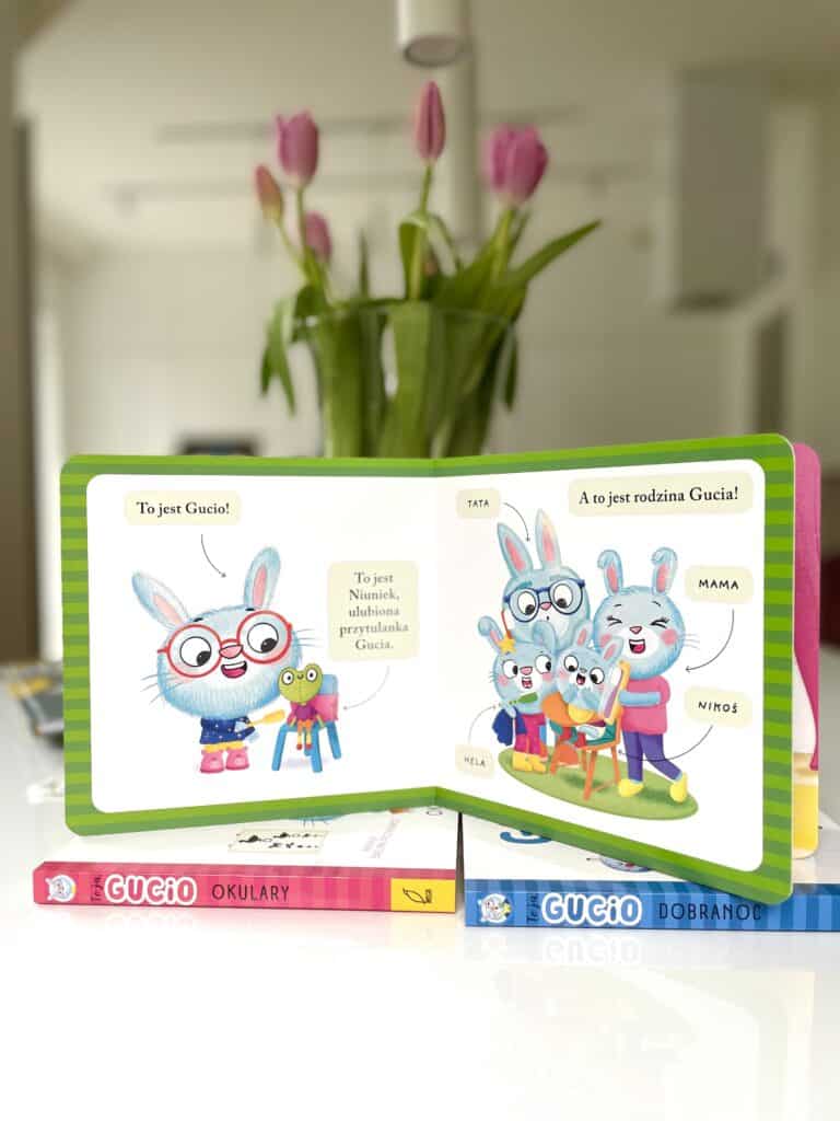 to-ja-gucio-okulary-to-ja-gucio-myje-zeby-to-ja-gucio-dobranoc-kartonowe-ksiazeczki-o-codziennosci-recenzja aktywne czytanie23