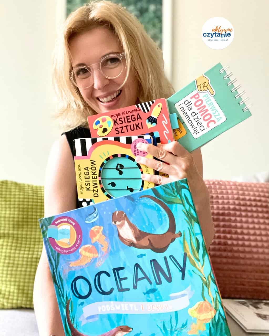 „Oceany”. Seria „Podświetl i odkryj”. Księga dźwięków, Księga sztuki, Pierwsza pomoc