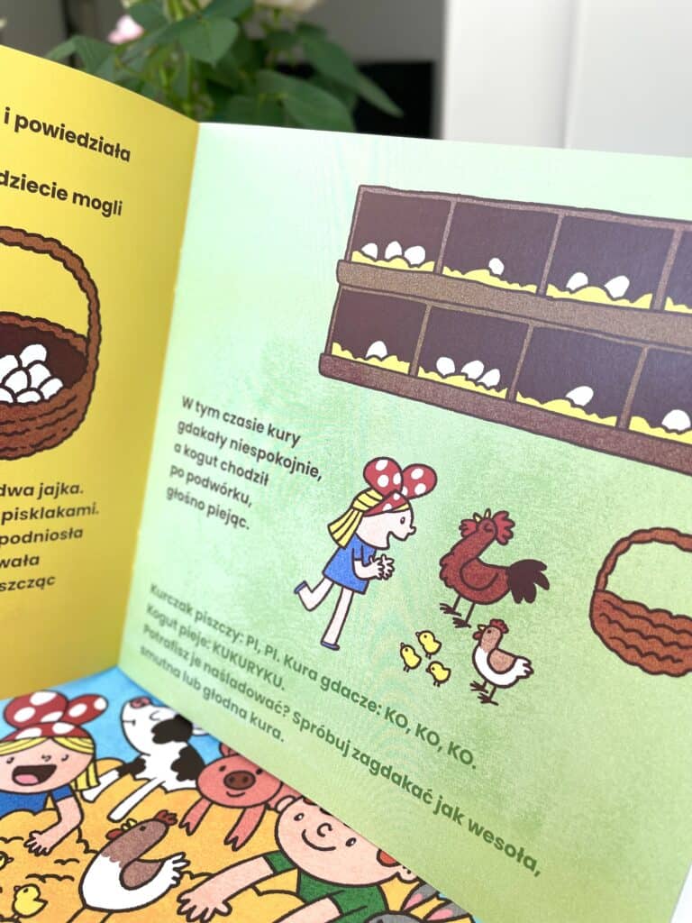 olo-i-awa-logopedyczna-zabawa-dzwieki-na-wsi-recenzja-ksiazki-dla-dzieci aktywne czytanie