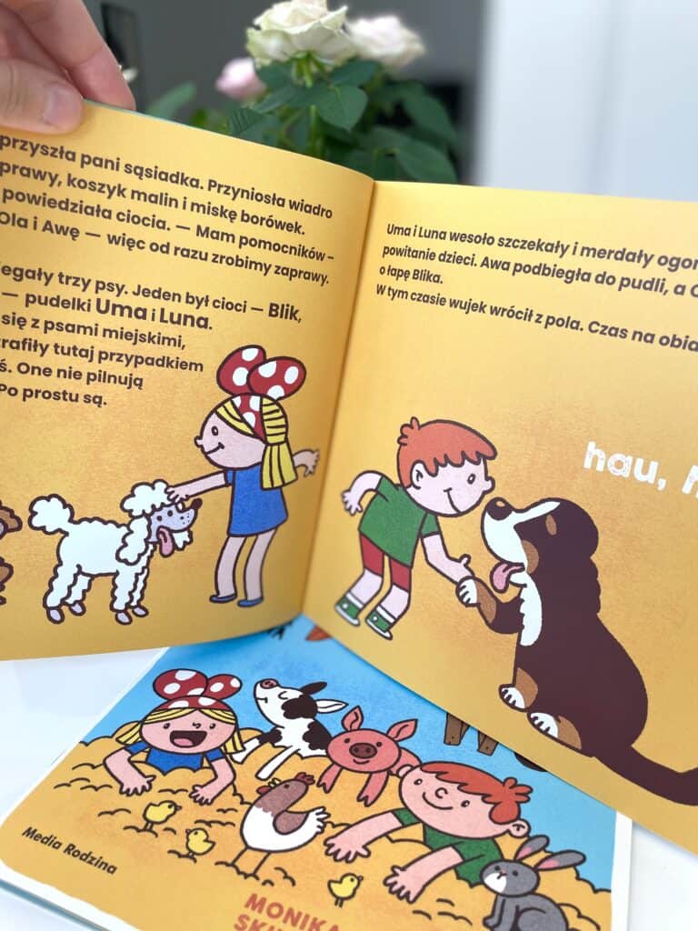 olo-i-awa-logopedyczna-zabawa-dzwieki-na-wsi-recenzja-ksiazki-dla-dzieci aktywne czytanie