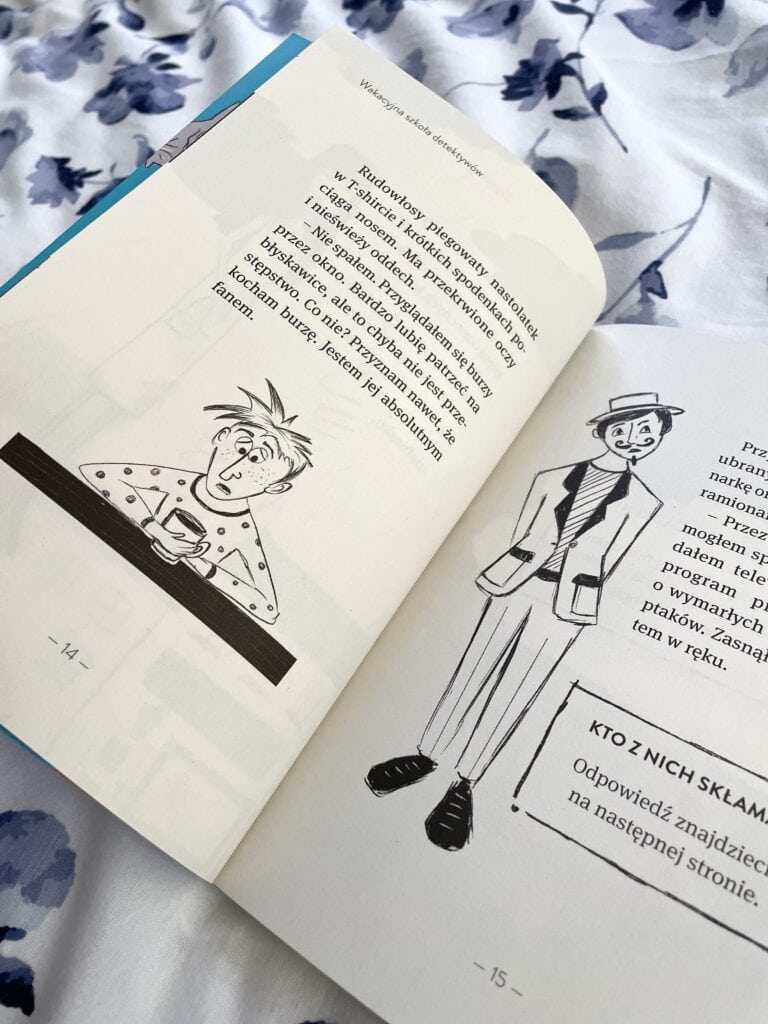 wakacyjna-szkola-detektywow-21-zagadek-detektywistycznych-dla-dzieci-6-9-lat-recenzja aktywne czytanie