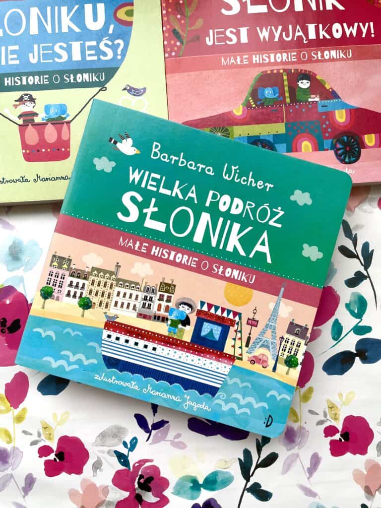 wielka podroz slonika recenzja kartonowej ksiazki dla dzieci o rodzinie podrozy i maskotce aktywne czytanie 3-6 lat1