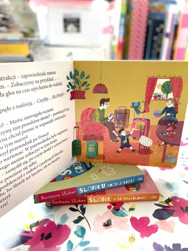 wielka podroz slonika recenzja kartonowej ksiazki dla dzieci o rodzinie podrozy i maskotce aktywne czytanie 3-6 lat1