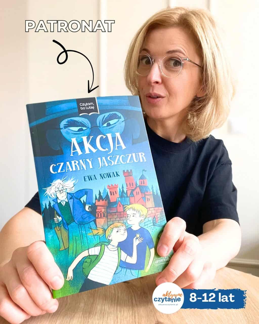 Akcja Czarny Jaszczur. Książka z serii „Czytam, bo lubię”.