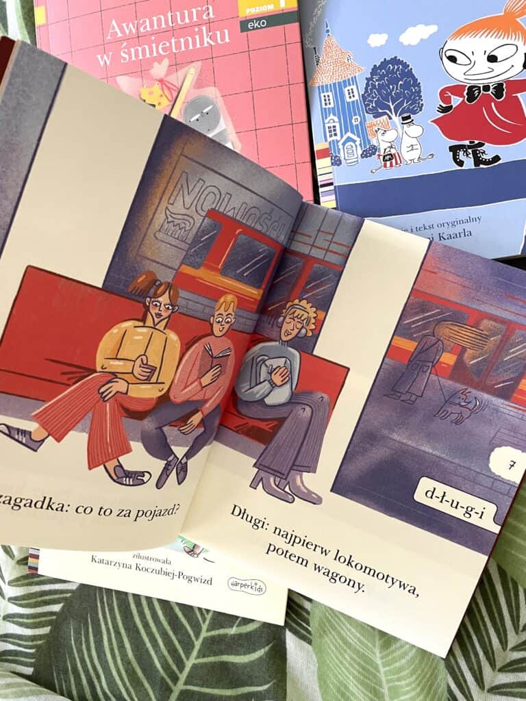 czytam-sobie-nowosci-z-serii-do-nauki-czytania-do-harperkids-recenzja-ksiazki-dla-dzieci-muminki aktywne czytanie
