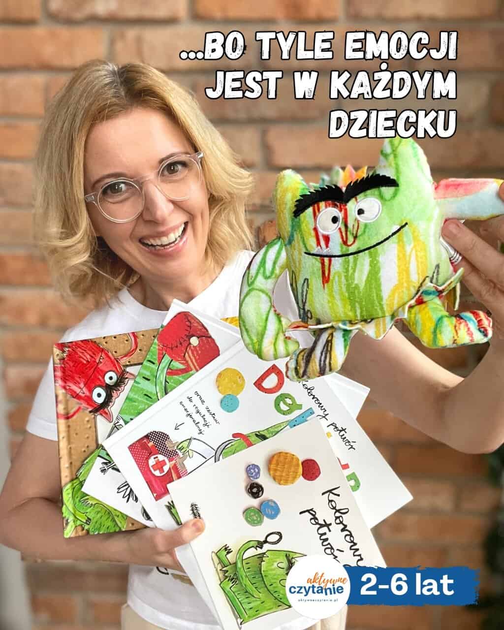 Kolorowy potwór pop-up powraca z maskotką. Przegląd serii książek o emocjach dla dzieci