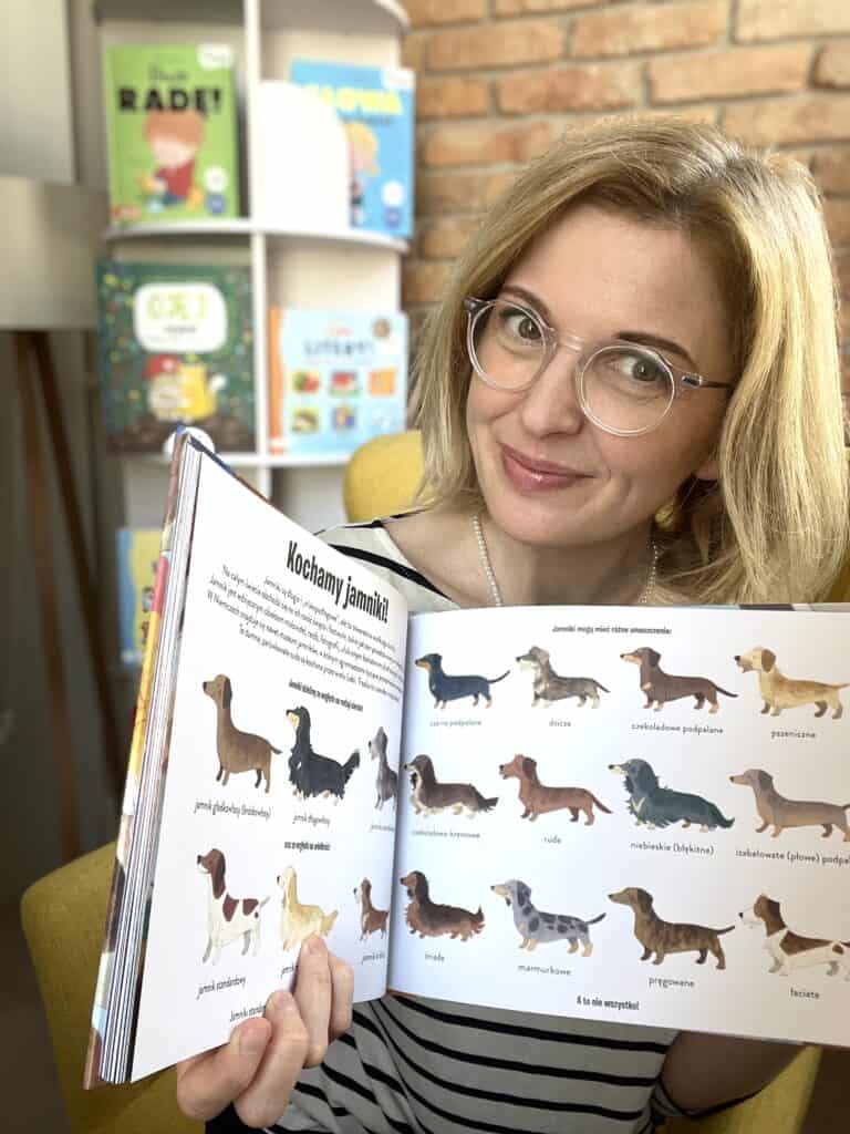 Aktywne czytanie, edukacja dzieci z psami, nauka przez zabawę, książka dla dzieci, rozwijanie umieję.