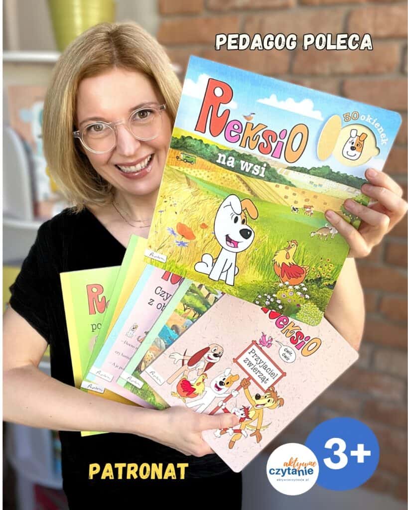 reksio-na-wsi-edukacyjna-ksiazka-dla-dzieci-3-6-lat-ma-30-okienek-recenzja aktywne czytanie10 pedagog poleca