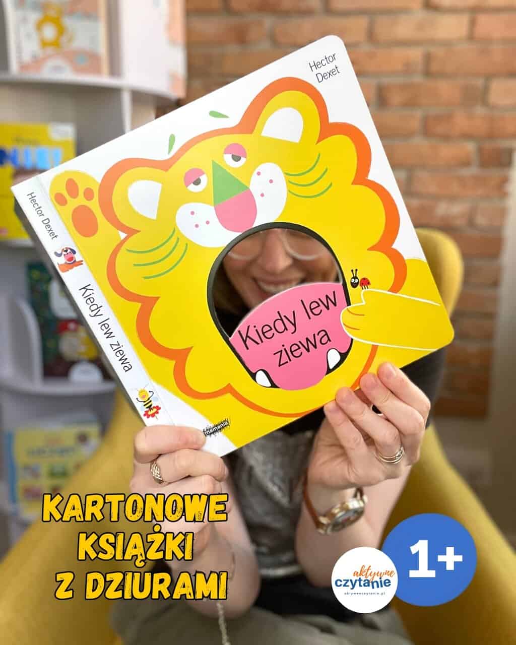 4 książki kartonowe Hector Dexet dla dzieci 1-3 lata. Nowość ”Kiedy lew ziewa” Wydawnictwo Mamania