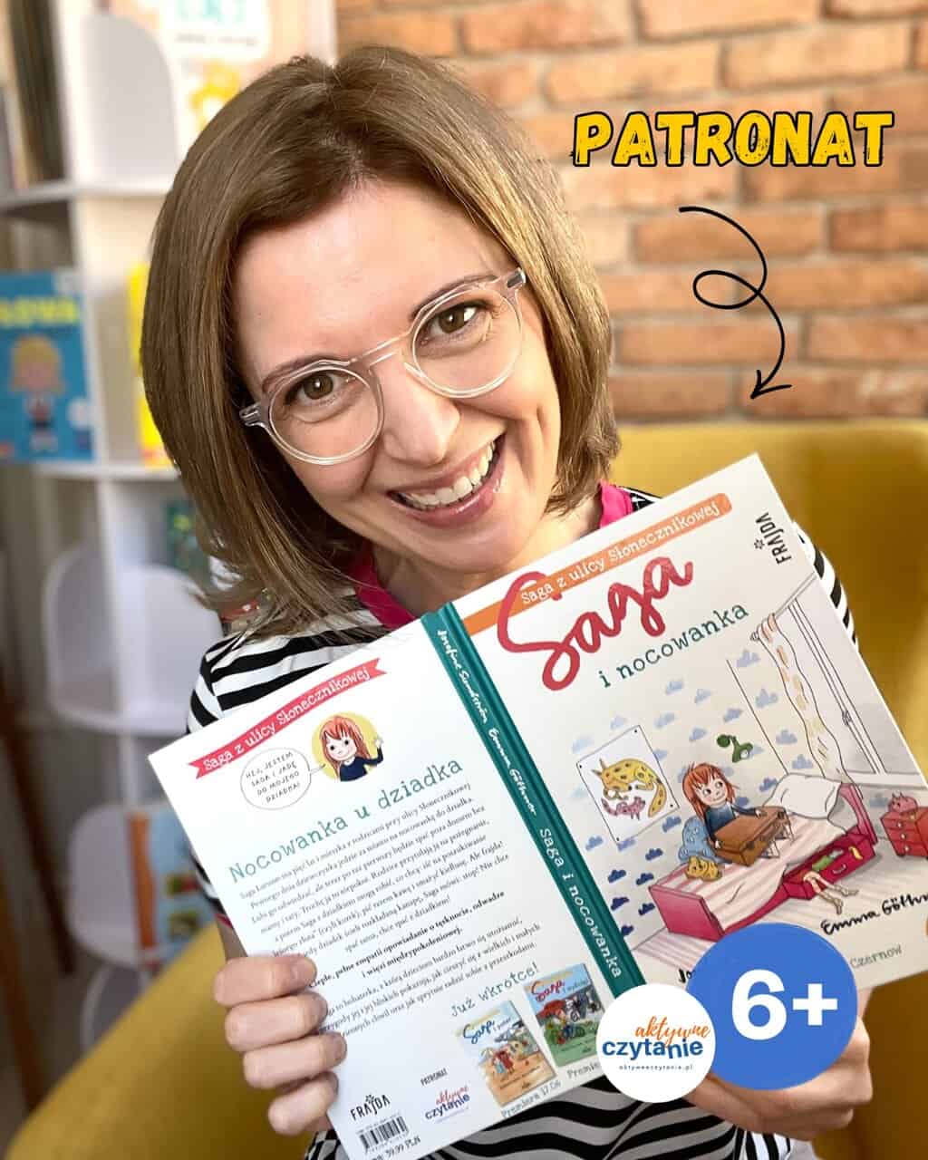 ”Saga i nocowanka”. Świetna książka do&nbsp;samodzielnego czytania. Wydawnictwo Frajda