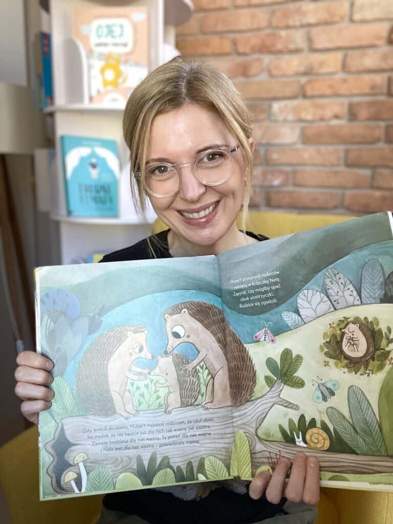 w-brzozowym-zagajniku-jez-hubert-zazdrosc-o-mlodsze-rodzenstwo-recenzja-ksiazki-dla-dzieci aktywne czytanie3
