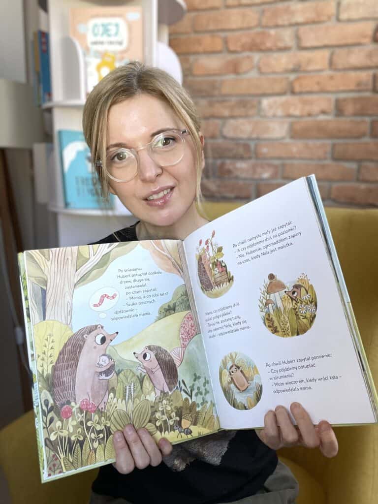 w-brzozowym-zagajniku-jez-hubert-zazdrosc-o-mlodsze-rodzenstwo-recenzja-ksiazki-dla-dzieci aktywne czytanie3