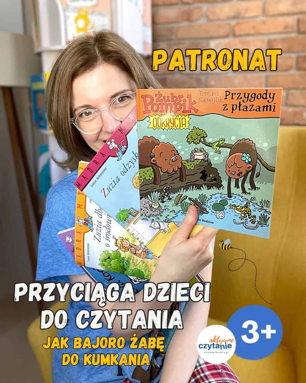 Żubr Pompik. Odkrycia. Tom 16. Przygody z&nbsp;płazami. Edukacyjna książka dla dzieci 3-6 lat Media Rodzina
