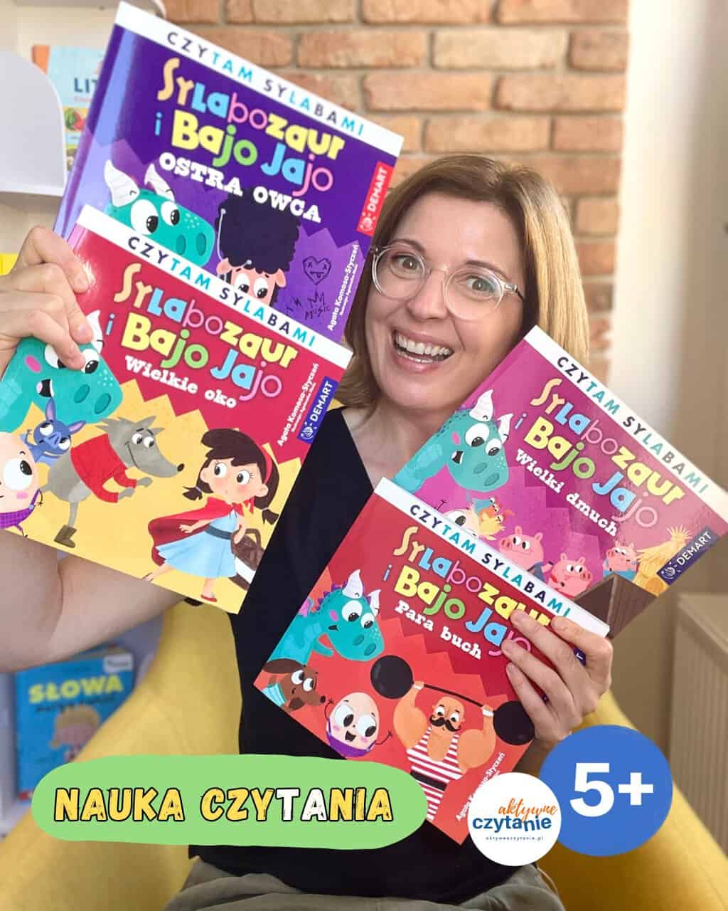 ”Sylabozaur i Bajo Jajo” seria do&nbsp;nauki czytania Wydawnictwo Demart
