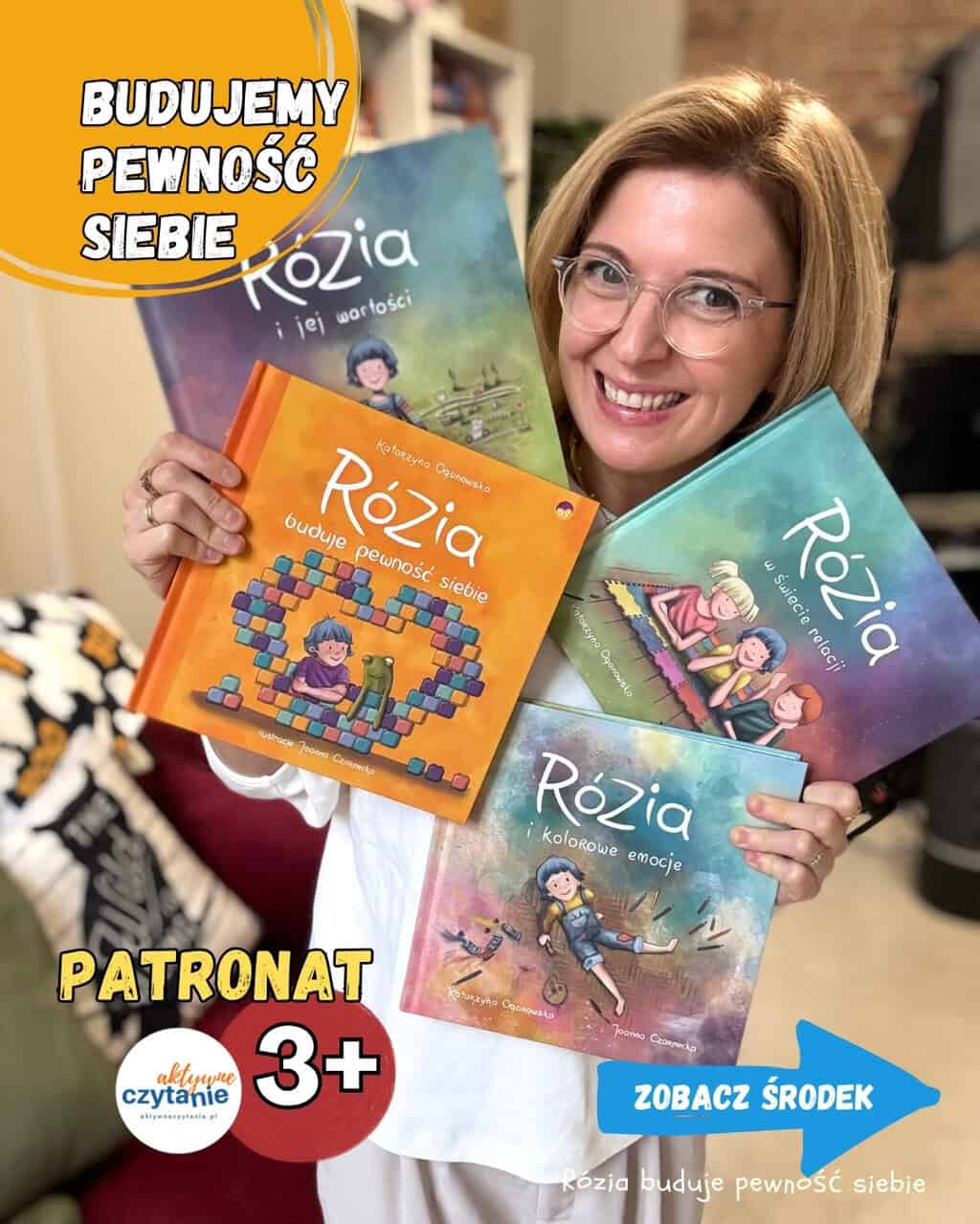 ”Rózia buduje pewność siebie” Wydawnictwo Parasolka
