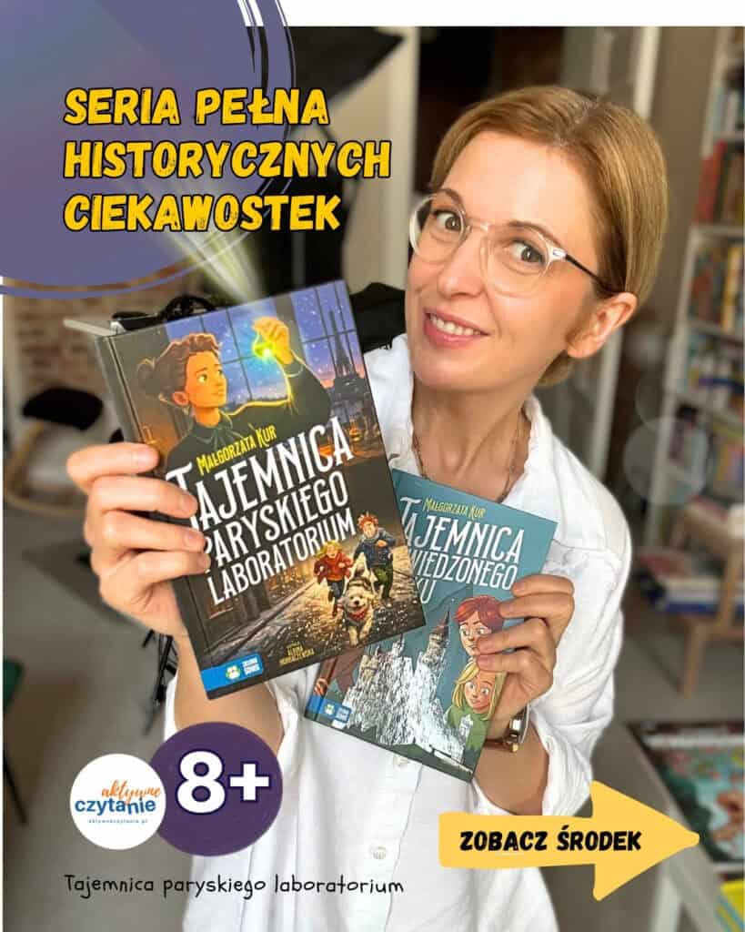 Tajemnica paryskiego laboratorium zielona sowa recenzja ksiazki dla dzieci aktywne czytanie2